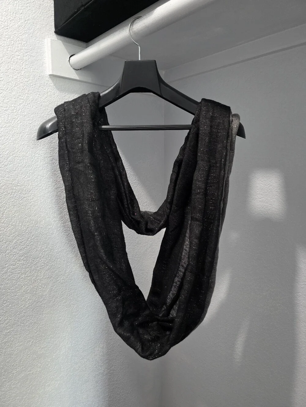 Black And Gray Sparkly Scarf